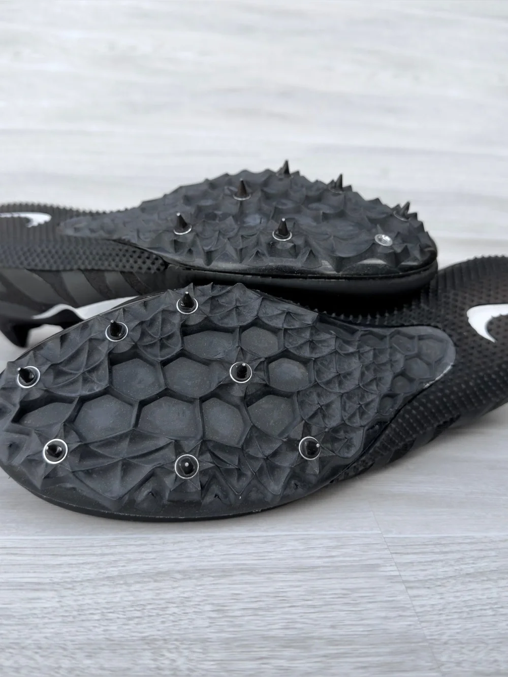 Nike Zoom Rival S Track Spikes Men’s 9.5 Black White Sprint Shoes w/ Bag